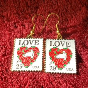 Love USPS Heart ❤ 29 Cent Earrings